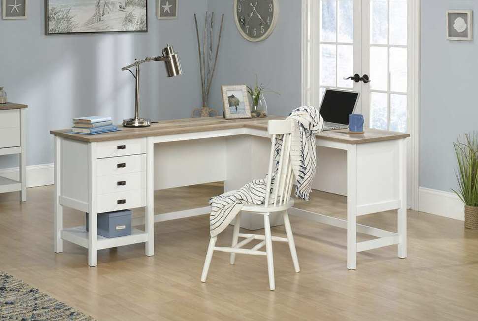 white home office desk