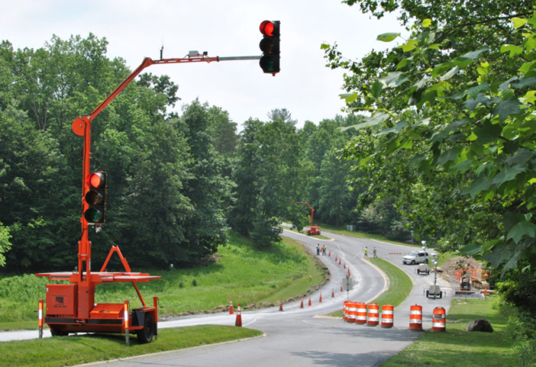 Temporary traffic control in Auckland